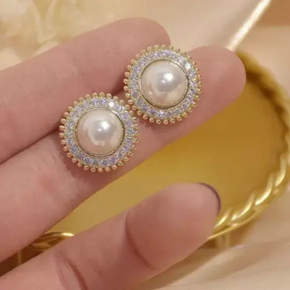 Big Pearl Earrings - Picture 1 of 5